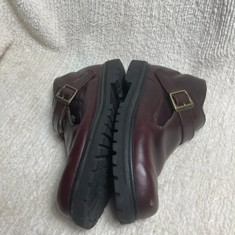 Skechers Men's Dark Burgundy Leather ankle Boots SZ11